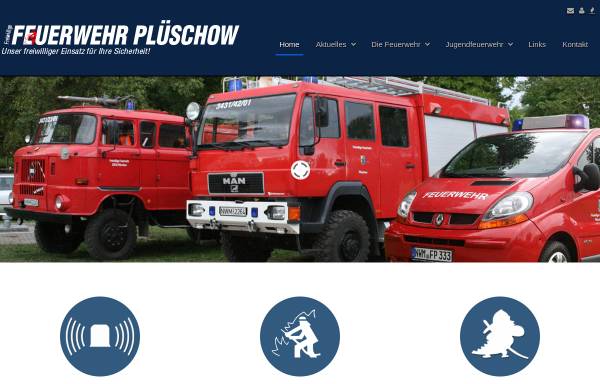 Vorschau von www.feuerwehr-plueschow.de, Freiwillige Feuerwehr Plüschow