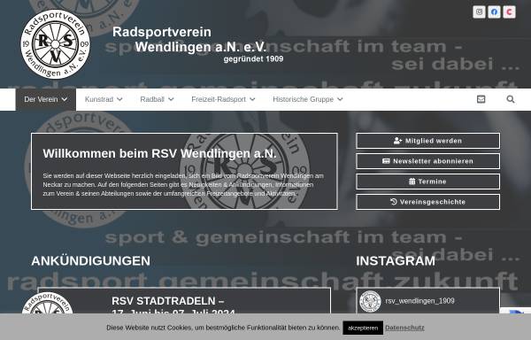 Vorschau von www.rsv-wendlingen.de, Radsportverein Wendlingen a.N. e.V.