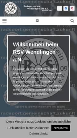 Vorschau der mobilen Webseite www.rsv-wendlingen.de, Radsportverein Wendlingen a.N. e.V.