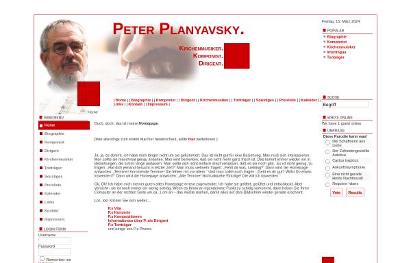 Vorschau von www.peterplanyavsky.at, Planyavsky, Peter