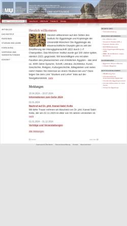 Vorschau der mobilen Webseite www.aegyptologie.uni-muenchen.de, Institut für Ägyptologie