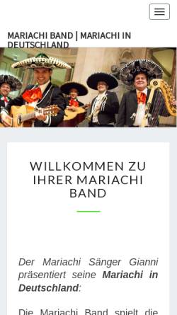 Vorschau der mobilen Webseite mariachiband.de, El Mariachi Band