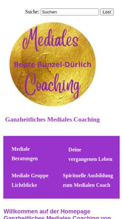 Vorschau der mobilen Webseite ganzheitliches-coaching.org, Ganzheitliches Coaching - Beate Bunzel-Dürlich