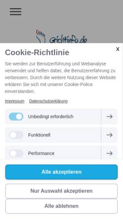 Vorschau der mobilen Webseite gichtinfo.de, GichtInfo.de