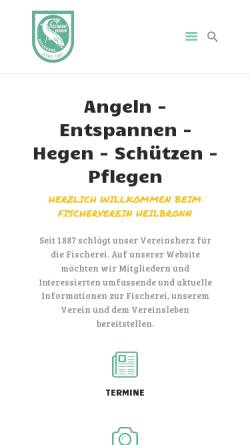 Vorschau der mobilen Webseite www.fv-heilbronn.de, Fischereiverein Heilbronn e.V.