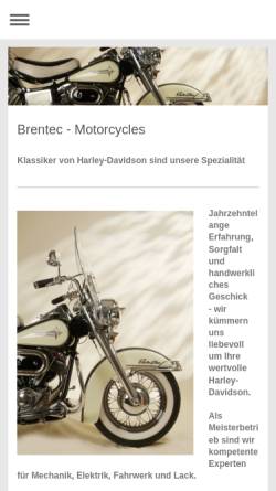 Vorschau der mobilen Webseite www.brentec.de, Brentec - Motorcycles
