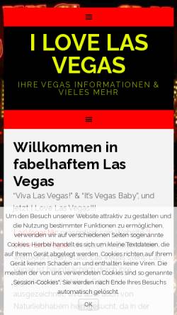 Vorschau der mobilen Webseite www.ilovelasvegas.de, I Love Las Vegas