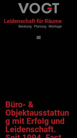 Vorschau der mobilen Webseite www.buero-vogt.de, VOGT büro + objektmöbel