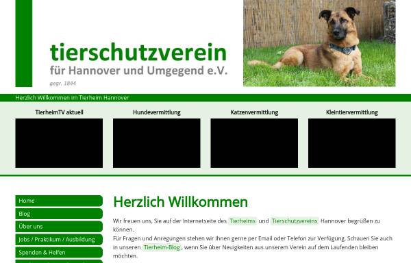 Vorschau von www.tierheim-hannover.de, Tierschutzverein für Hannover und Umgebung e.V.