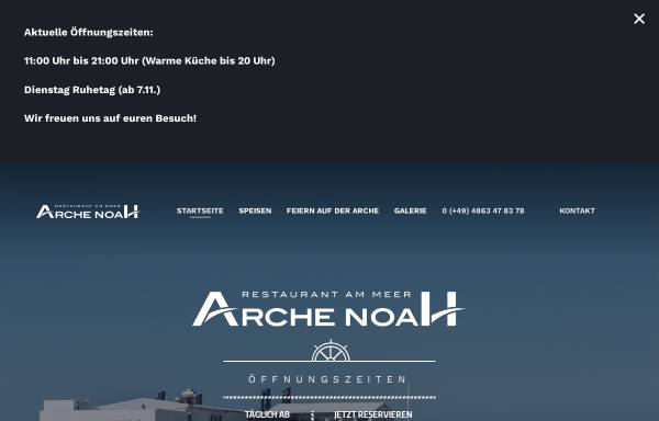 Vorschau von restaurant-arche-noah.de, Arche Noah - Restaurant, Café und Bar