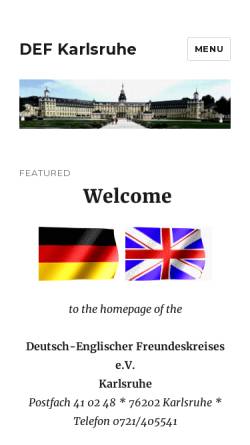Vorschau der mobilen Webseite www.def-karlsruhe.de, Deutsch-Englischer-Freundeskreis e.V.