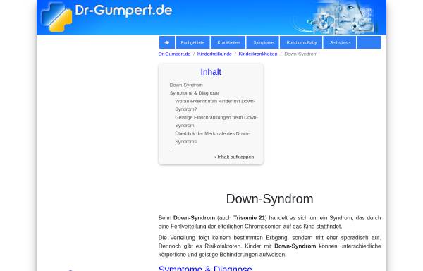 Vorschau von www.dr-gumpert.de, Dr. Gumpert: Down Syndrom