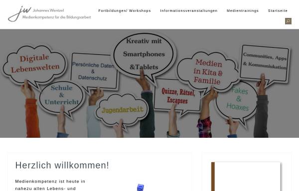 Vorschau von www.nethex.de, Johannes Wentzel, Medienkompetenz für die Bildungsarbeit