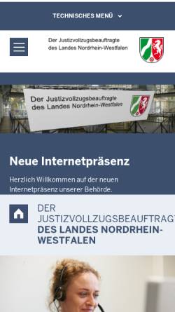 Vorschau der mobilen Webseite www.justizvollzugsbeauftragter.nrw.de, Der Justizvollzugsbeauftragte des Landes Nordrhein-Westfalen