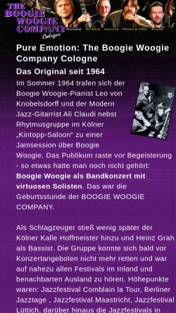 Vorschau der mobilen Webseite www.bwc-cologne.de, The Boogie Woogie Company Cologne