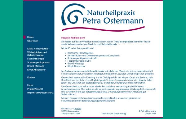 Vorschau von www.petraostermann.de, Petra Ostermann - Heilpraktikerin