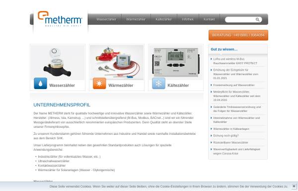 Vorschau von www.metherm.de, Metherm Messgeräte für Wasser und Wärme GmbH