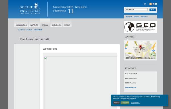 Vorschau von www.uni-frankfurt.de, Geo-Fachschaft der Uni Frankfurt