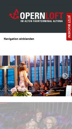 Vorschau der mobilen Webseite opernloft.de, Opernloft