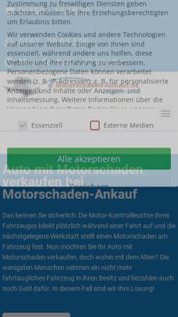 Vorschau der mobilen Webseite motorschaden-ankauf.de, Motorschaden-Ankauf