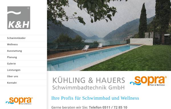 Vorschau von www.kuehling-hauers.de, Kühling & Hauers Schwimmbadtechnik GmbH