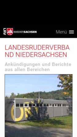 Vorschau der mobilen Webseite www.lrvn.de, Landesruderverband Niedersachsen e.V.