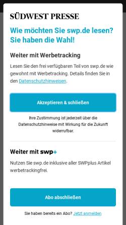 Vorschau der mobilen Webseite www.swp.de, Südwest aktiv