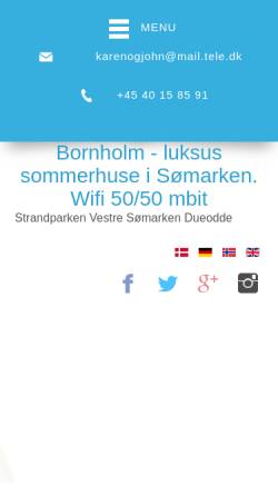 Vorschau der mobilen Webseite www.bornholmsommerhaus.de, Ferienhaus Sömarken