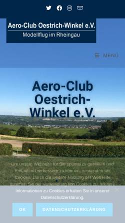 Vorschau der mobilen Webseite aeroclub-oestrich-winkel.de, Aero-Club Oestrich-Winkel e.V.