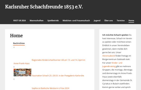 Vorschau von www.ksf1853.de, Karlsruher Schachfreunde 1853 e.V.