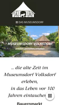 Vorschau der mobilen Webseite www.museumsdorf-volksdorf.de, Museumsdorf Volksdorf