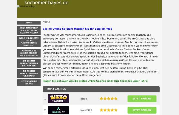 Vorschau von www.kochemer-bayes.de, Kochemer Bayes