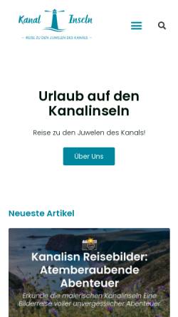 Vorschau der mobilen Webseite www.kanalinseln-reisen.de, Kanalinseln-Reisen.de