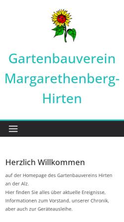 Vorschau der mobilen Webseite www.gbv-hirten.de, Gartenbauverein Hirten