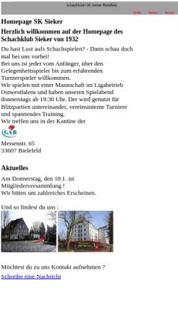 Vorschau der mobilen Webseite sk-sieker.kriegi.de, Schachklub Sieker Bielefeld
