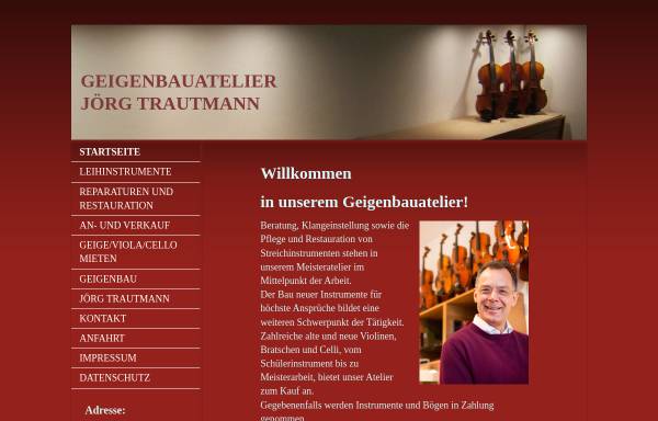 Vorschau von geigenbau-trautmann.com, Geigenbauatelier Trautmann, München
