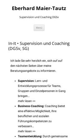Vorschau der mobilen Webseite in-it-supervision.de, Eberhard Maier-Tautz