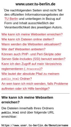 Vorschau der mobilen Webseite hoax-info.tubit.tu-berlin.de, TU-Berlin Hoax-Info Service - Dialer
