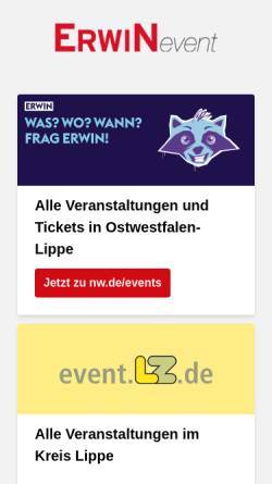 Vorschau der mobilen Webseite www.erwin-event.de, erwin-event.de