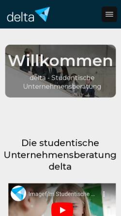 Vorschau der mobilen Webseite delta-karlsruhe.de, Delta Studentische Unternehmensberatung UG