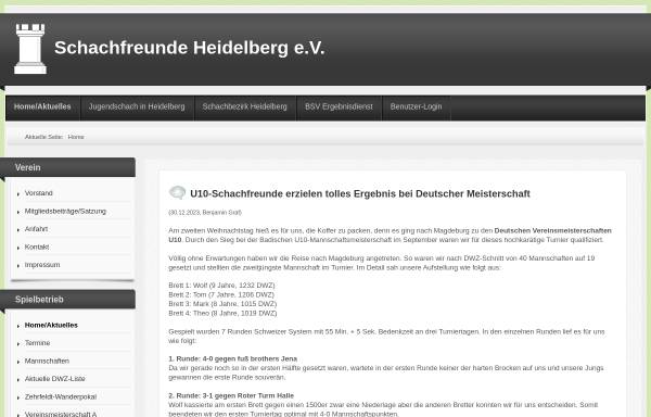 Vorschau von www.schachfreunde-heidelberg.de, Schachfreunde Heidelberg e.V.