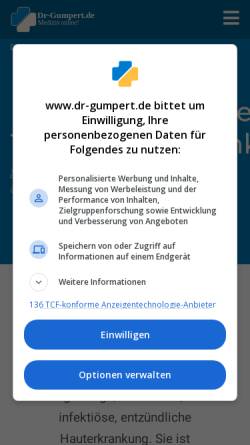 Vorschau der mobilen Webseite www.dr-gumpert.de, Dr. Gumpert: Psoriasis