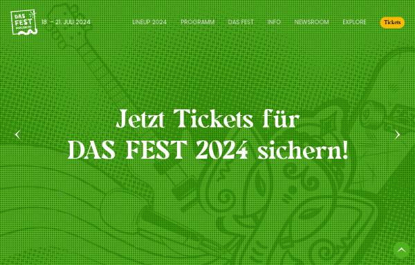 Vorschau von www.dasfest.de, Das Fest - Musikfestival Karlsruhe