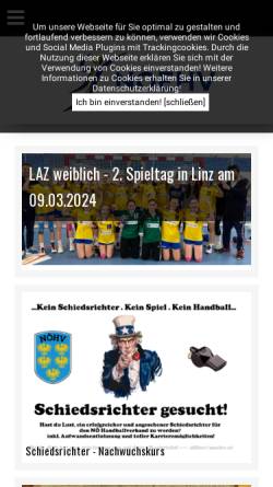 Vorschau der mobilen Webseite www.noehv.at, Niederösterreichischer Handballverband
