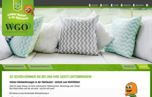 Vorschau von www.gaestewohnungspool.de, Wohnungsgenossenschaft in der Oberlausitz eG