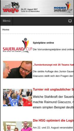 Vorschau der mobilen Webseite www.sauerlandcup.de, Sauerlandcup in Menden