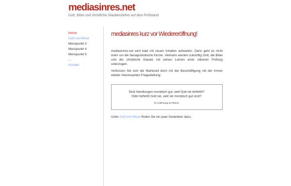 Vorschau von www.mediasinres.net, Mediasinres.net