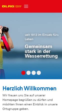 Vorschau der mobilen Webseite kaarst.dlrg.de, DLRG Kaarst