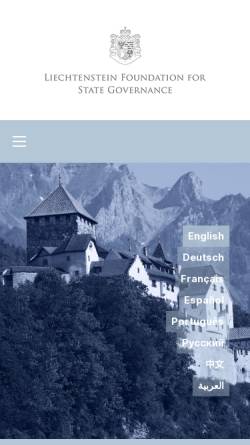 Vorschau der mobilen Webseite www.lfsg.org, Liechtenstein Foundation For State Governance