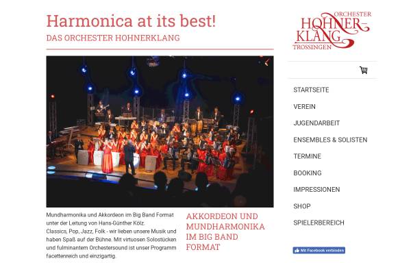 Vorschau von www.hohnerklang.de, Orchester Hohnerklang, Trossingen